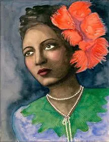 Billie Holiday by Valerie Suter, Unframed Art Print, 20x24