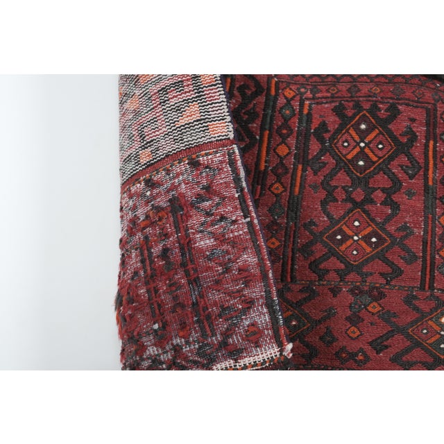 Tribal Red Anatolian Rug 3'5'' X 9'1'' For Sale - Image 11 of 12