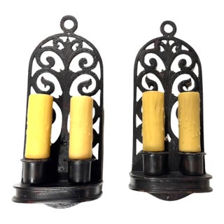 Pair of Spanish Colonial Style Sconces Made by 20th Century Lighting For Sale
