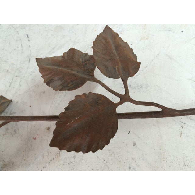 Metal Antique Gilded Iron Roses For Sale - Image 7 of 8