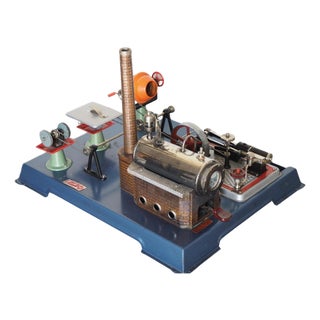 Vintage Fully Functional Steam Engine Model, 1950s For Sale