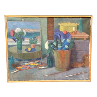 Yngve Andersson, Artists Sanctuary, 1960s, Oil on Canvas, Framed For Sale