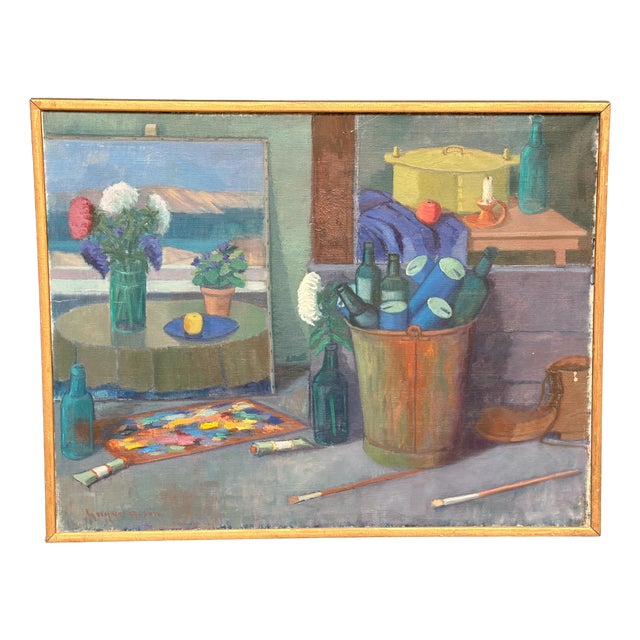 Yngve Andersson, Artists Sanctuary, 1960s, Oil on Canvas, Framed For Sale