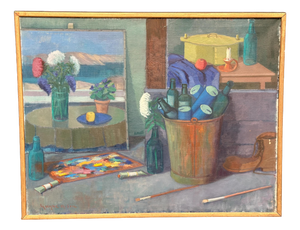 Yngve Andersson, Artists Sanctuary, 1960s, Oil on Canvas, Framed