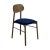 Wood Bokken Upholstered Chair in Caneletto and Blue by Colé Italia For Sale - Image 7 of 7