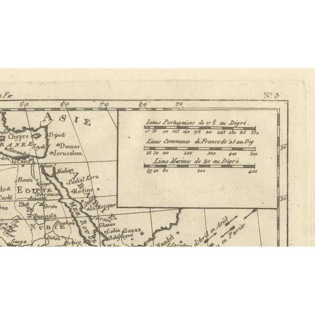 Africa Map by Rigobert Bonne, 1780 For Sale - Image 6 of 10