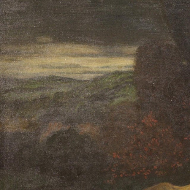 Italian Artist, Saint Jerome with Lion, 1950, Mixed Media, Framed For Sale - Image 10 of 16