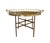 French Vintage Brass Faux Bamboo Oval Tray / Drinks / Side / Accent Table With Folding Stand, in the Manner of Maison Baguès For Sale - Image 3 of 10