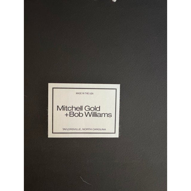 2020s Mitchell Gold + Bob Williams "Carmen" Large Velvet Bench / Cocktail Ottoman - Dark Bronze Base For Sale - Image 5 of 6