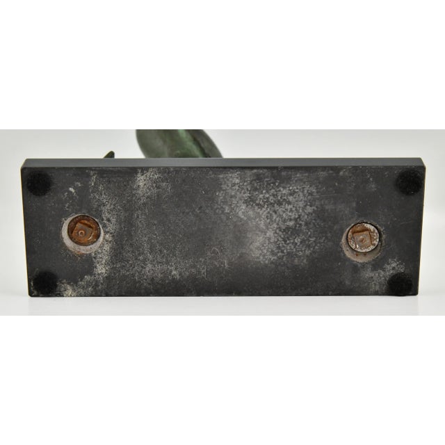 Art Deco Bronze Sculpture of Bird on Horseshoe by André Vincent Becquerel, 1930s For Sale - Image 12 of 13