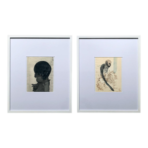 Pair of Framed Work on Paper by Jose Luis Cuevas