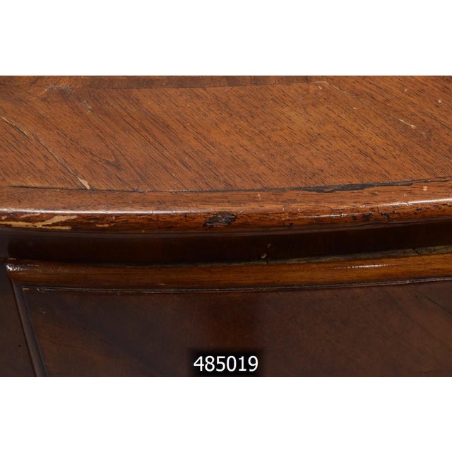 Vintage Bow Front Demilune Credenza, Key Included For Sale - Image 12 of 16