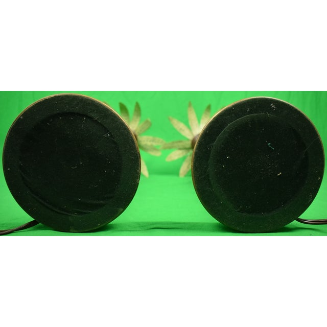 Height w/ Shades: 31"H Rattan Shades: 10 1/4"H w/ Brass Harps: 7 1/2"H Faux Bamboo Stems: 17 1/2"H