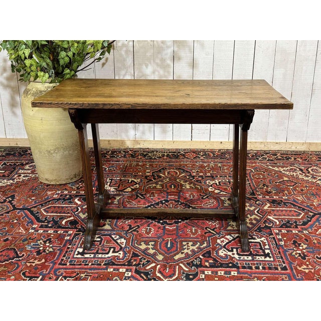 Chestnut Bistro Table, 1950s For Sale - Image 9 of 13