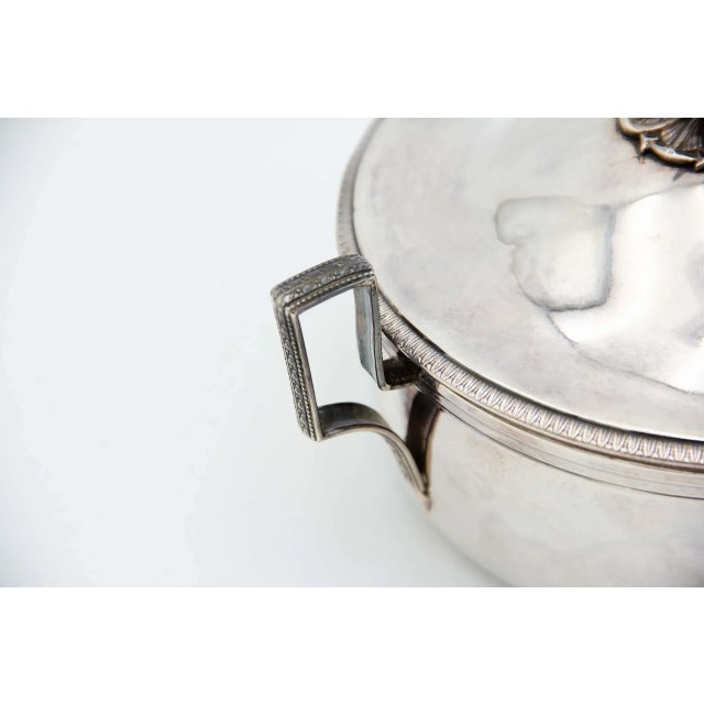 Silver Bowl with Butterfly-Shaped Handle For Sale - Image 3 of 5