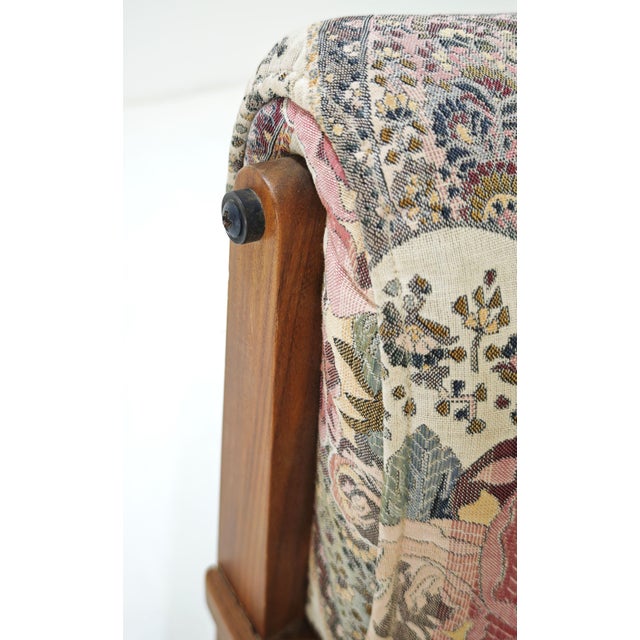 1960s Mid-Century Modern Wooden and Floral Fabric Armchairs, 1960s, Set of 2 For Sale - Image 5 of 14
