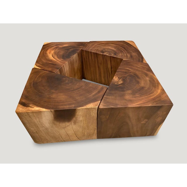 Mid-Century Modern Andrianna Shamaris Reclaimed Wood Modular Coffee Table or Side Tables For Sale - Image 3 of 18