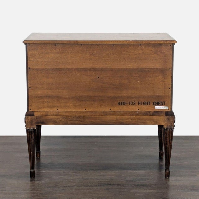 Wood Ff Fine Furniture Two Drawer Nightstand For Sale - Image 7 of 13