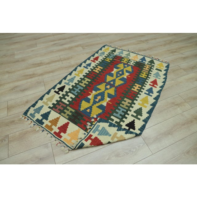 1970s Tribal Style Handmade Oushak Kilim Rug For Sale - Image 10 of 13