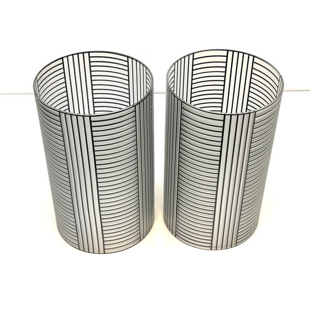 Art Deco Glass Lampshades attributed to Josef Hoffmann for Lobmeyr, Austria, 1980s, Set of 2 For Sale - Image 16 of 18