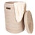 Boho Chic Artifacts Rattan Round Hamper with Lid in White Wash For Sale - Image 3 of 9