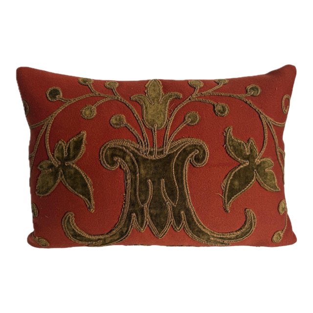 18th Century Florentine Velvet Decorative Pillow For Sale