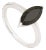 1.96ct Marquise Cut Black Diamond Solitaire Ring Size 8 in 14k White Gold For Sale