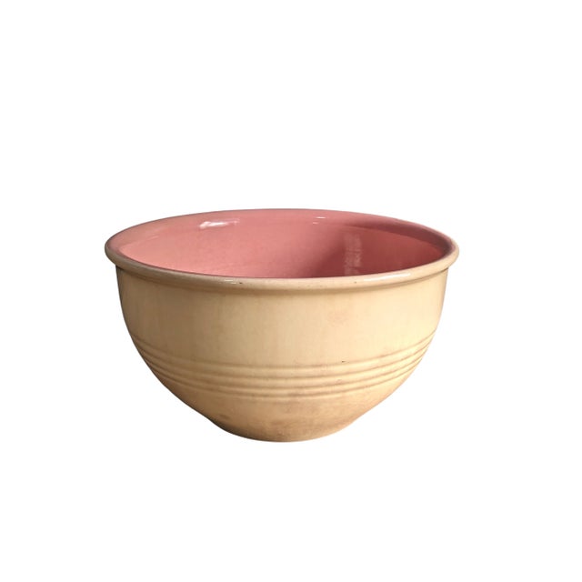 Large Antique Stoneware Crockery Style Mixing Bowl For Sale - Image 12 of 12