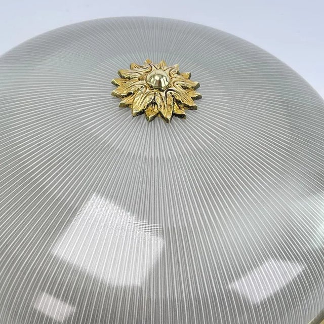 Art Deco Flush Mount in Bronze attributed to Holophane, 1930s For Sale - Image 9 of 11