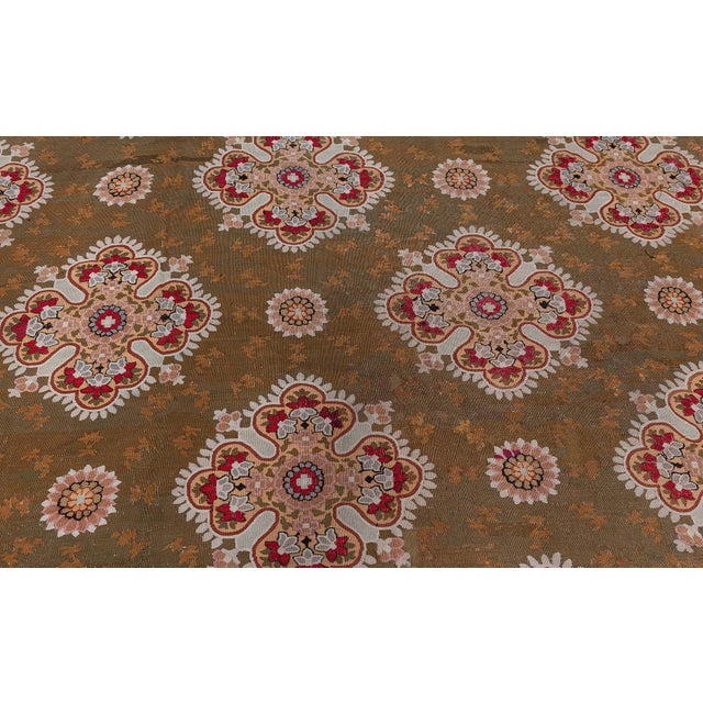 Textile Antique 19th Century French Aubusson Carpet For Sale - Image 7 of 9