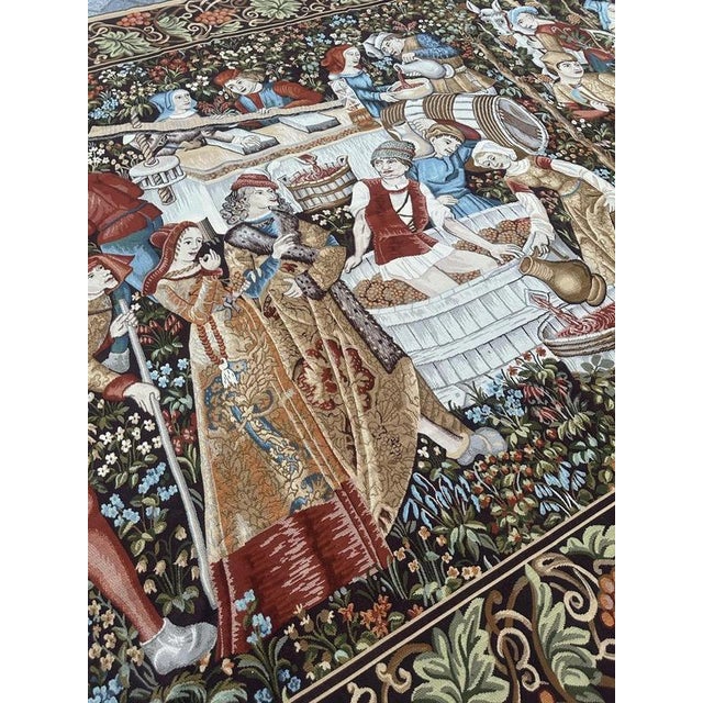 1980s Aubusson Style Jacquard Tapestry, 1980s For Sale - Image 5 of 18