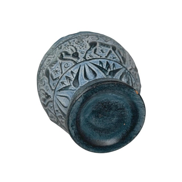 Traditional Egyptian-Style Pottery Vase For Sale - Image 3 of 5