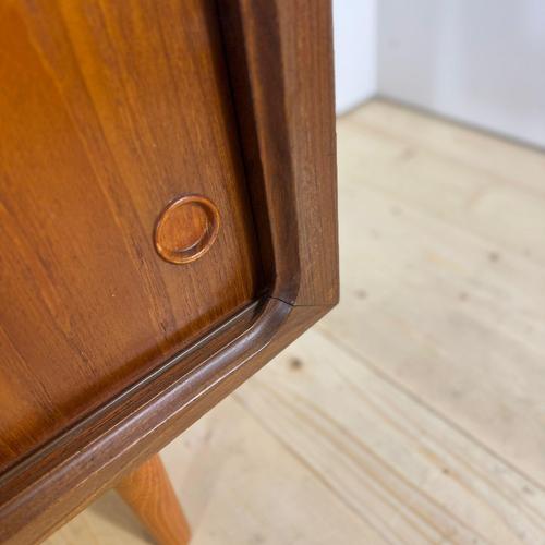 Mid-Century Modern Scandinavian Teak Sideboard with Sliding Doors, 1960s For Sale - Image 3 of 16