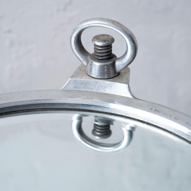Metal A Pair of Porthole Cover Side Tables For Sale - Image 7 of 15