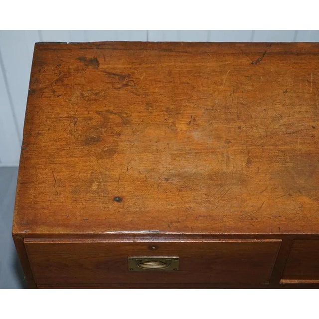 Hardwood Military Campaign Chest of Drawers from 93st High Lainton, 1880 For Sale - Image 5 of 18