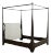 Holly Hunt Sorraia Queen Size Walnut Canopy Bed For Sale