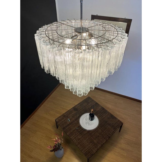 Huge Vintage Murano Glass Tiered Chandelier 78 Glasses, 1990s For Sale - Image 17 of 18