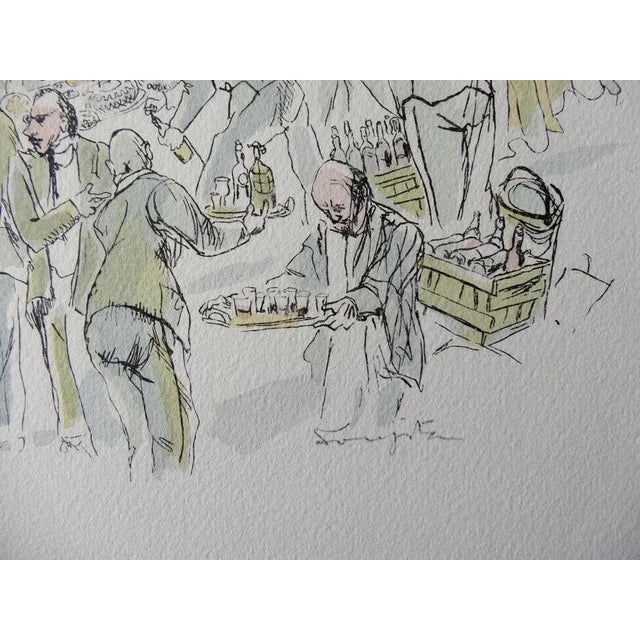 Leonard Tsuguharu Foujita, Garden Party, 1952, Lithograph For Sale - Image 4 of 5