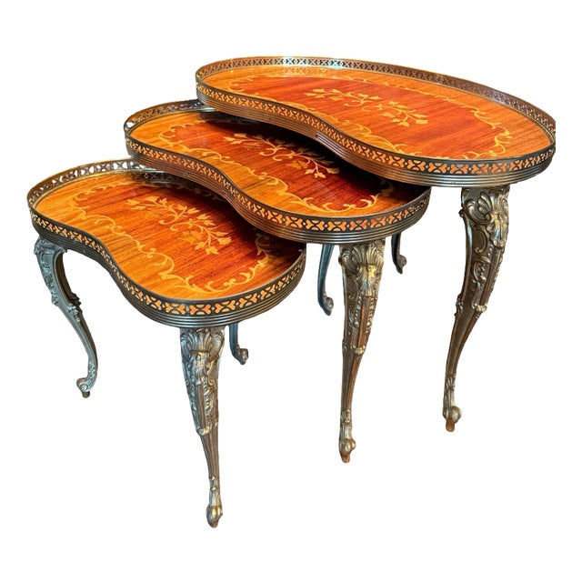 Antique Side Tables, 1890s, Set of 3 For Sale