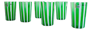 Italian Cocktail Glasses by Nicola & Alberto Moretti, Murano Verre, Set of 6