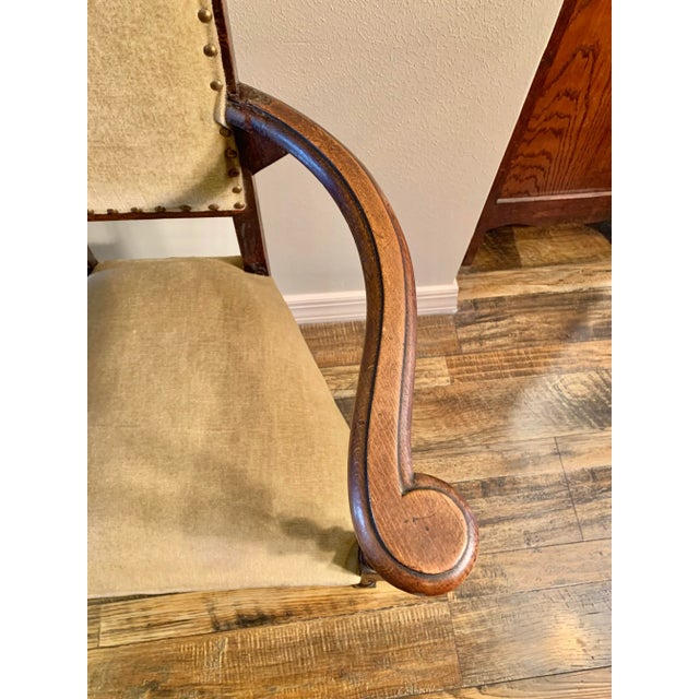 Brown 19th Century French Walnut Armchair For Sale - Image 8 of 12