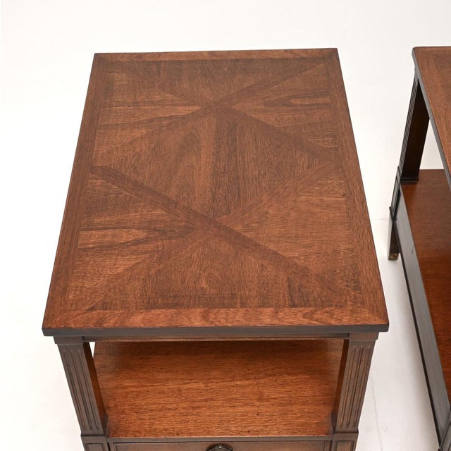 Wood Antique Georgian Side Tables, 1930s, Set of 2 For Sale - Image 7 of 10
