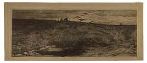 Attilio Zanchelli, Sad Hour, Original Etching, Early 20th-Century