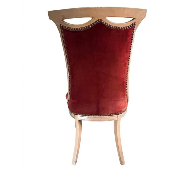 Pair of Vintage French Regency Revival Slipper Chairs, Double-Pierced Crest, Horsehair Fill, C. 1920-1940 For Sale In New York - Image 6 of 11