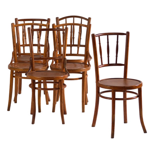 Bentwood Chairs in the style of Thonet, Central Europe, 1930, Set of 4 For Sale
