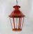 Chinoiseries Two-tiers Pagoda Ceiling Chandelier. red/gold with bells. There is a 12" chain with canopy to the ceiling. No...