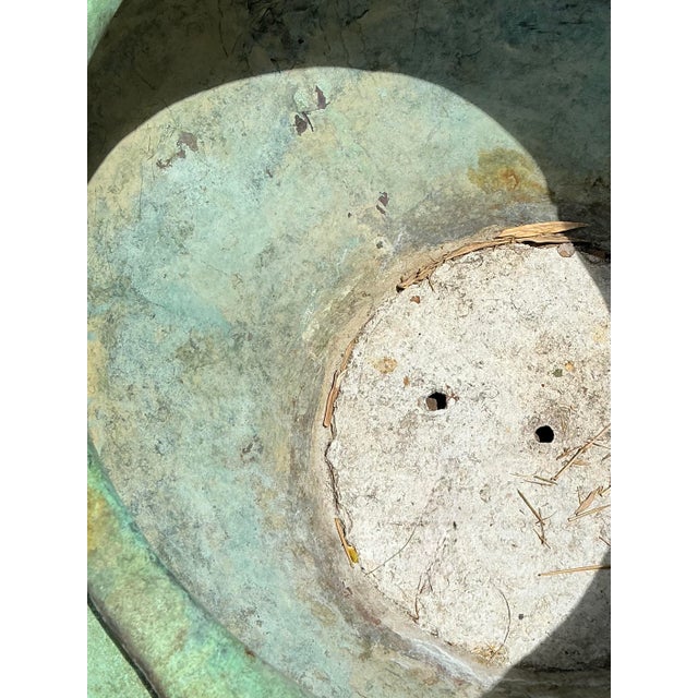 Vintage Heavily Patinated Bronze Planter For Sale - Image 10 of 12
