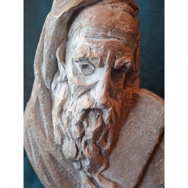 Vintage 1967 Arnold Bergier Moses Ten Commandments Sculpture Austin Productions MCM Bust For Sale - Image 4 of 14