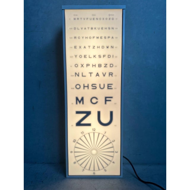 Unique wall lamp (can also be placed on a cabinet or table) from an ophthalmologist's office. Probably from the 70s/80s. A...