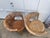 Pair of Barrel Back Woven Rattan Chairs For Sale - Image 10 of 12